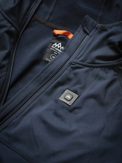 HeatX Heated Anyday Ziphood Mens M Navy/Blue 