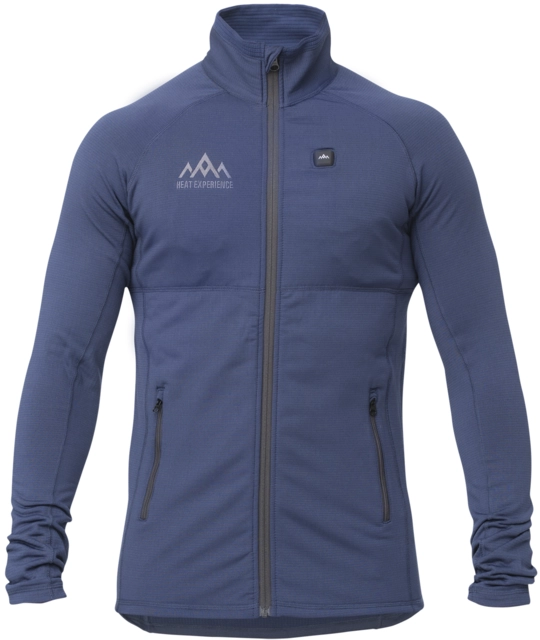 HeatX Heated Grid Fleece Mens S Blue 