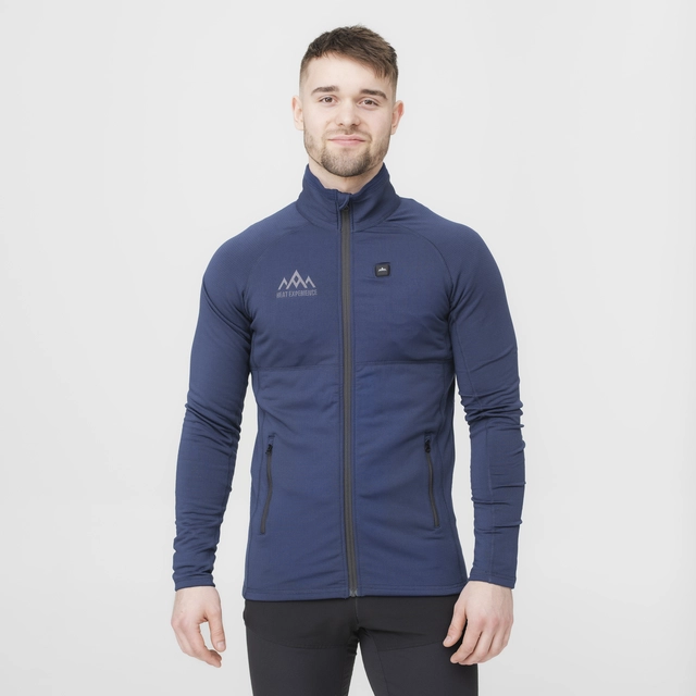 HeatX Heated Grid Fleece Mens S Blue 