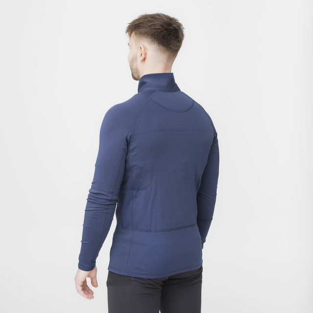HeatX Heated Grid Fleece Mens S Blue 