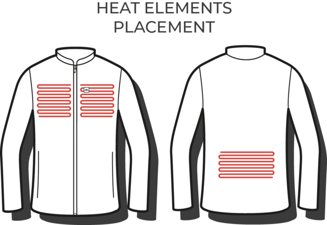 HeatX Heated Grid Fleece Mens S Blue 