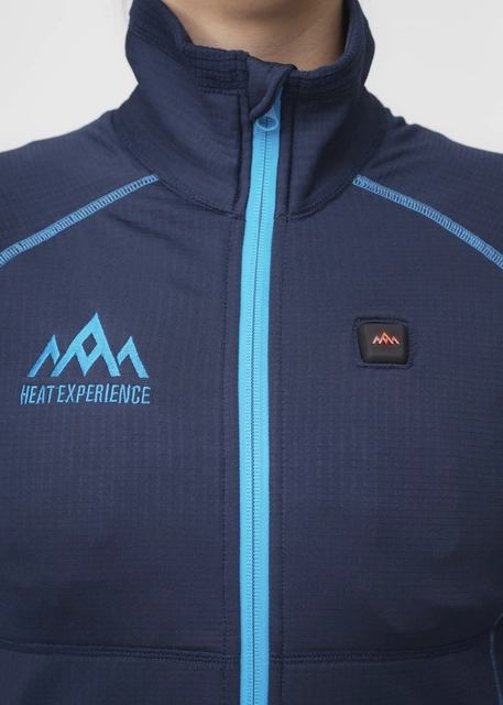 HeatX Heated Grid Fleece Womens L Blue 