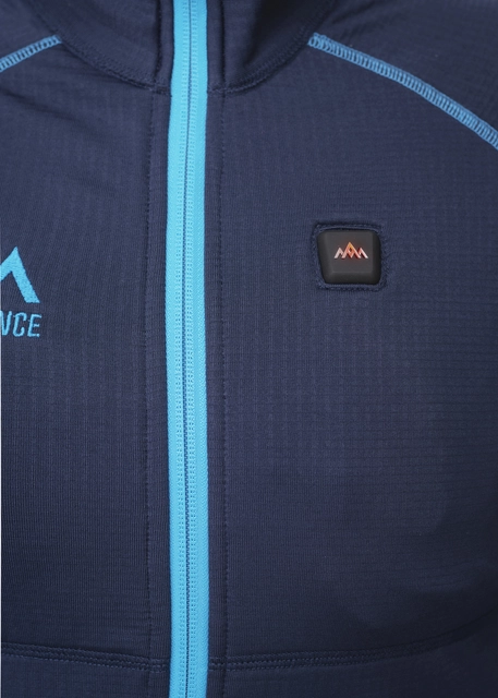 HeatX Heated Grid Fleece Womens L Blue 