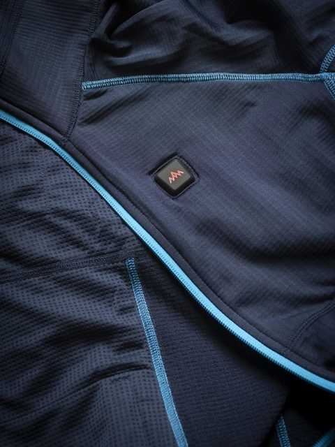 HeatX Heated Grid Fleece Womens L Blue 