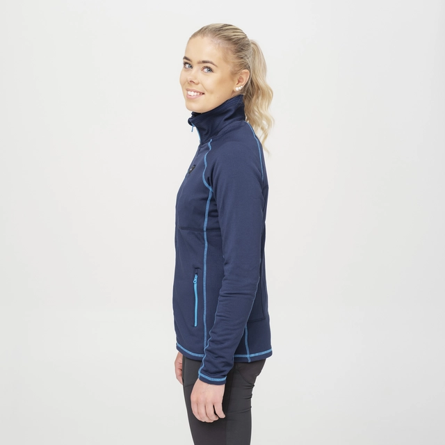 HeatX Heated Grid Fleece Womens L Blue 