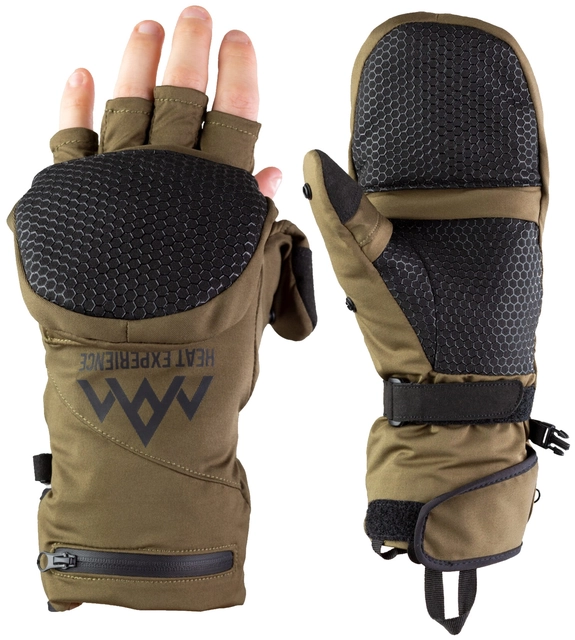 HeatX Heated Hunt Pullover Mittens XL Olive Green 