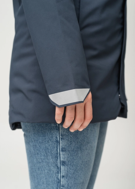 HeatX Heated Oslo Coat Womens M Navy 