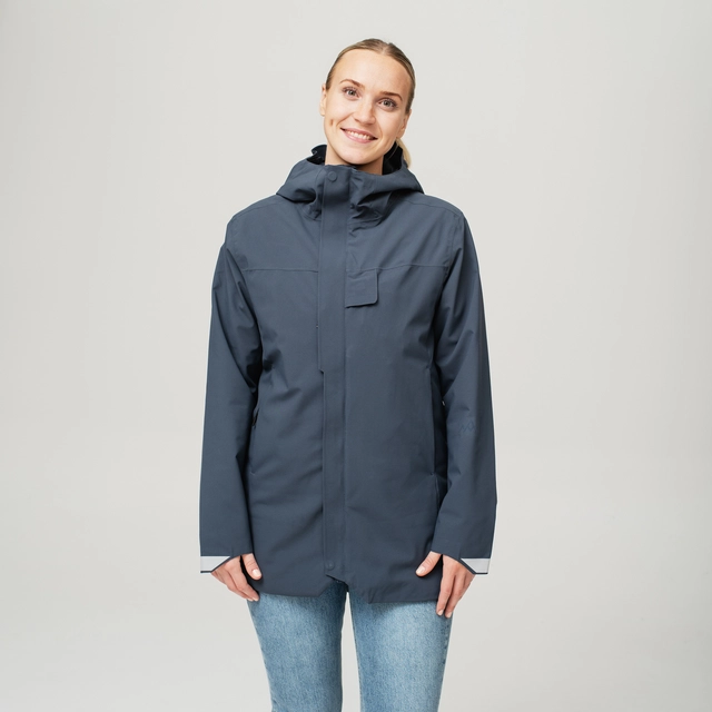 HeatX Heated Oslo Coat Womens M Navy 