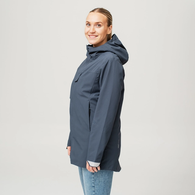HeatX Heated Oslo Coat Womens M Navy 