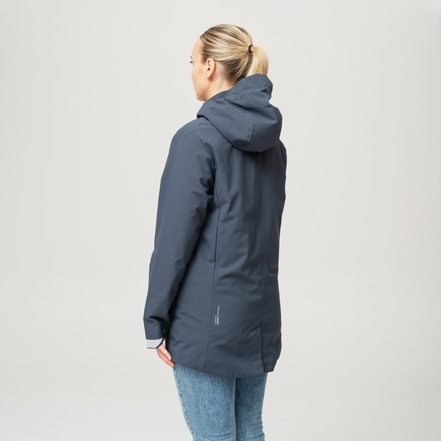 HeatX Heated Oslo Coat Womens M Navy 