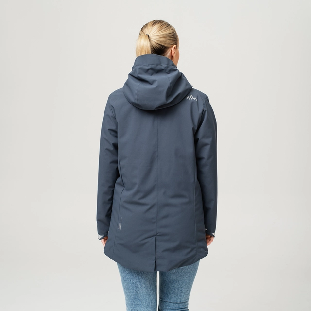 HeatX Heated Oslo Coat Womens M Navy 